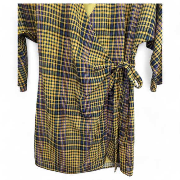 NWT Lovers and Friends Bobbie Mini Dress in Yellow Plaid Size S - Picture 5 of 10